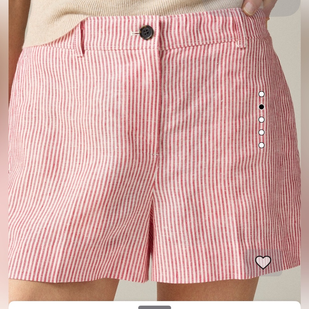 J. Crew Red and White Striped Women Shorts